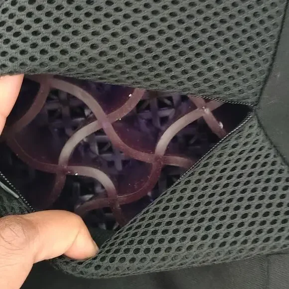 Purple Lumbar Back Cushion Support Pillow Gel Grid Chair Car Seat Comfort Black - Picture 5 of 6